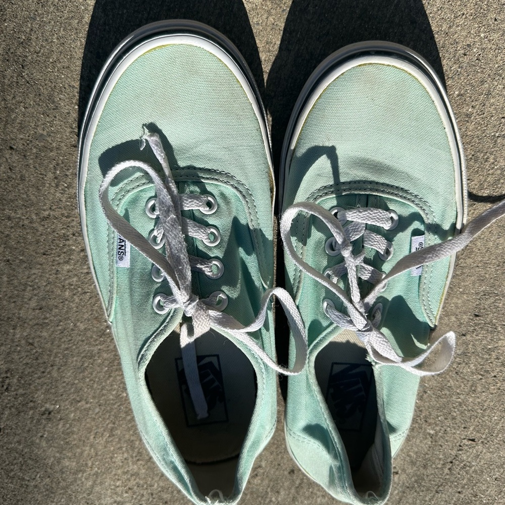 Vans Mint Green Canvas Sneakers